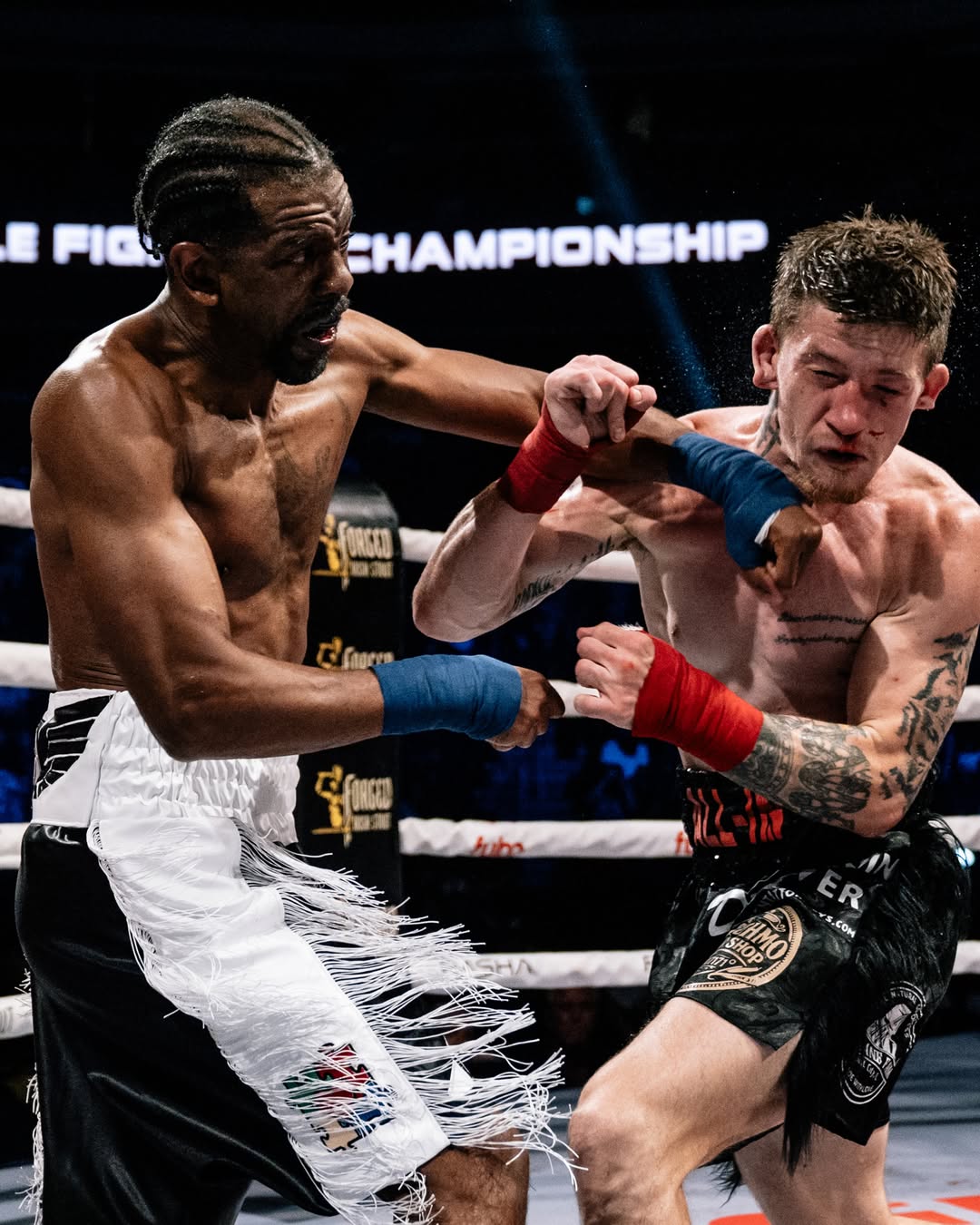 Jamel Herring trading punches in the BKFC ring