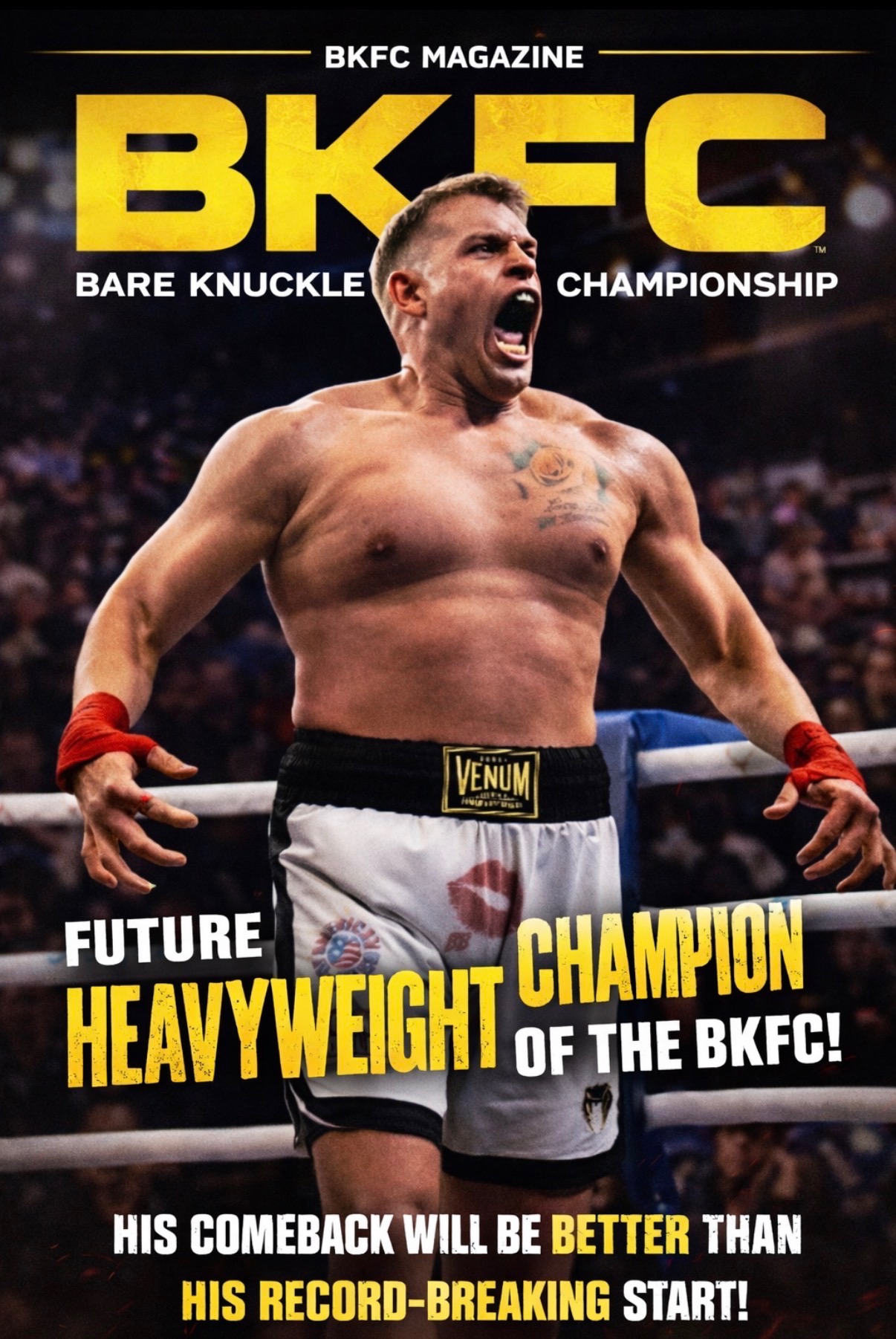 Anthony Garrett featured on the cover of BKFC Magazine