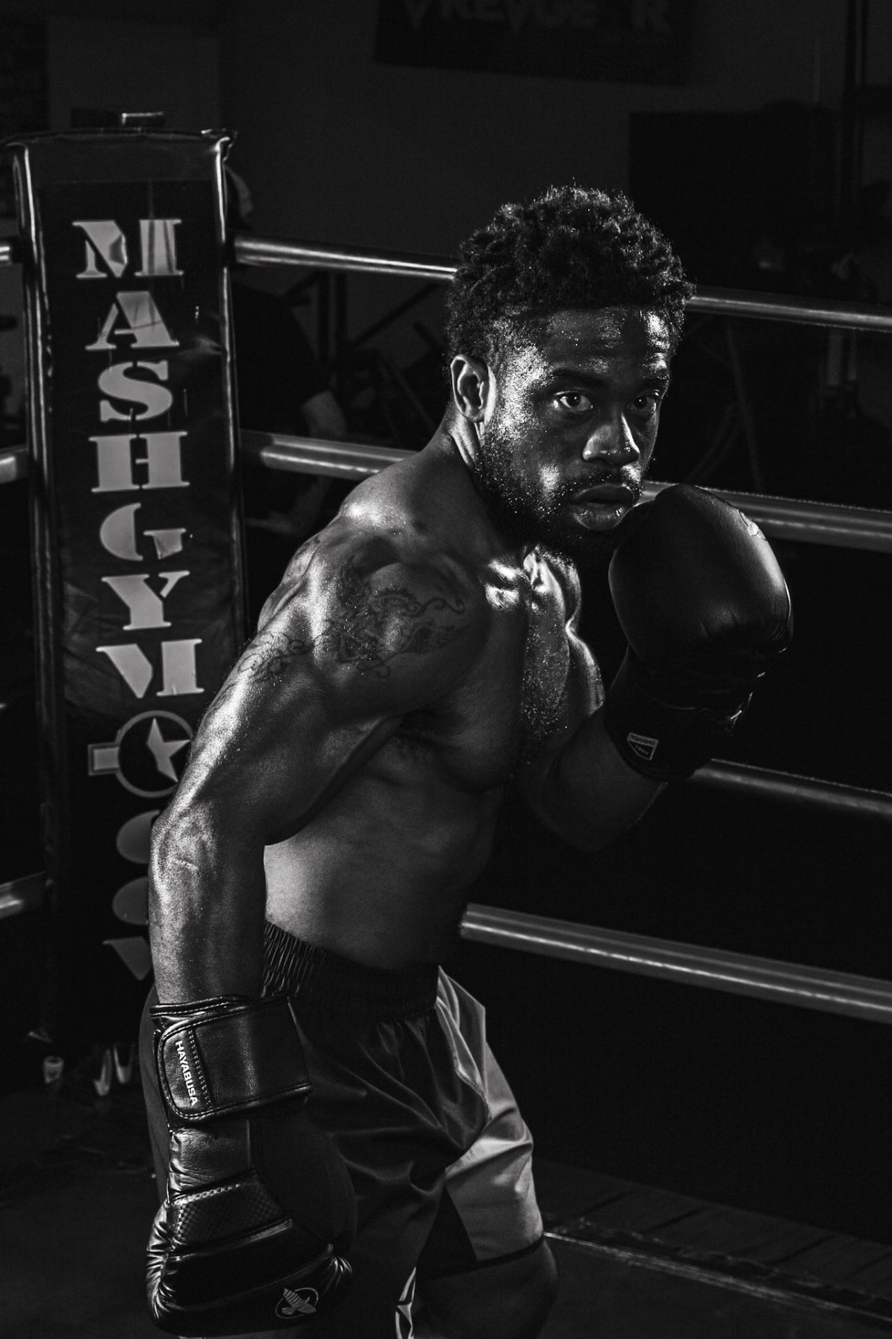 Devin Thomas training in the ring at Mash Gym
