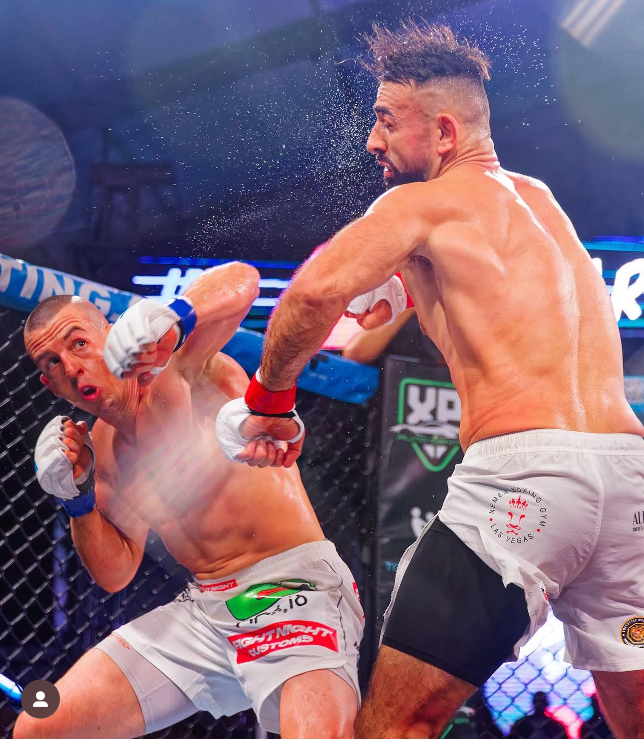Tommy Aaron in a heated exchange during a professional bout