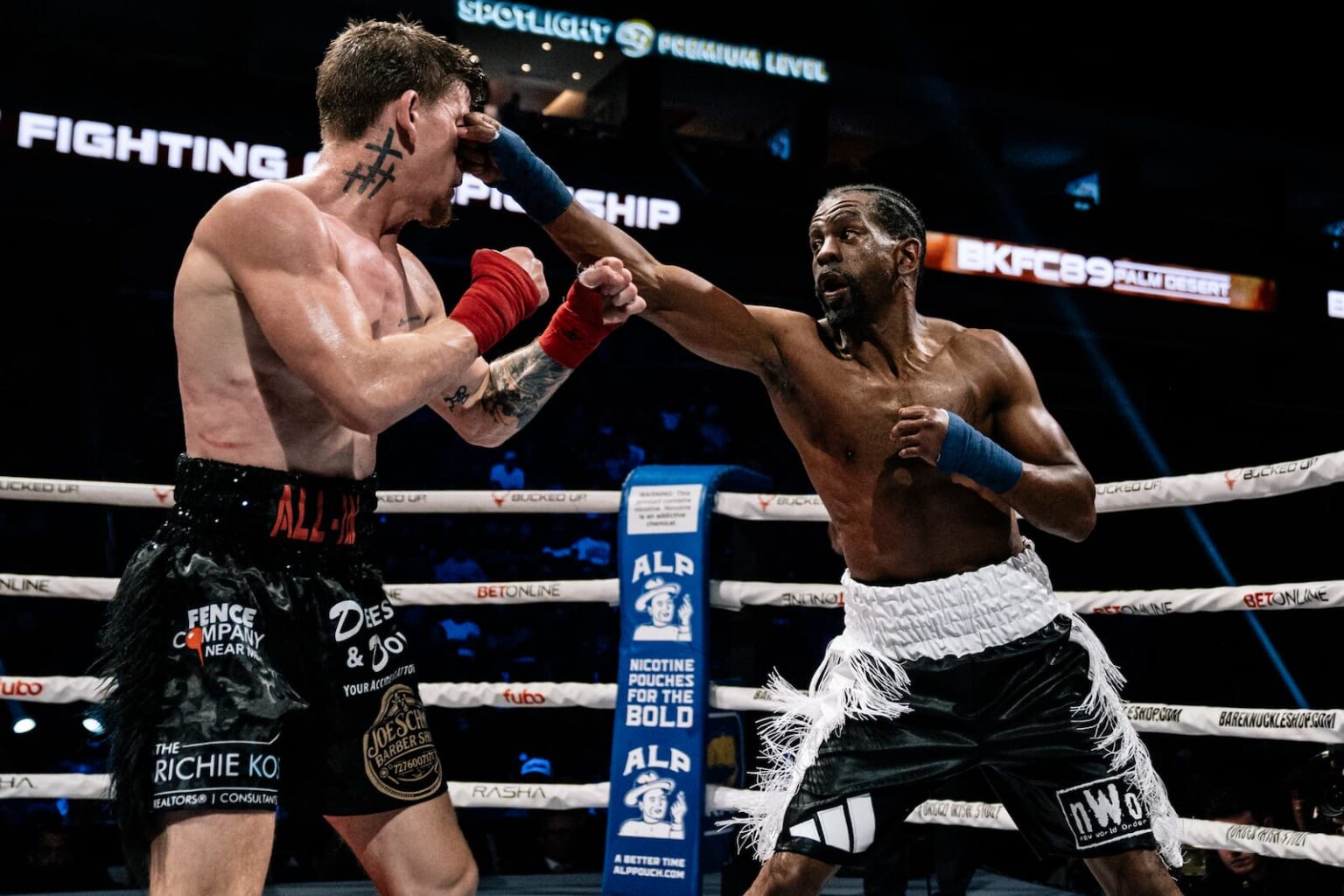 Jamel Herring landing a straight right hand at BKFC 89