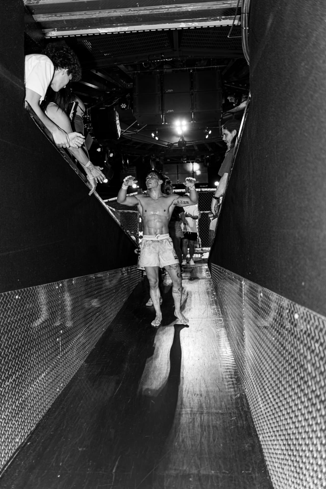 Ryan Ocasio walking out to the cage before a fight