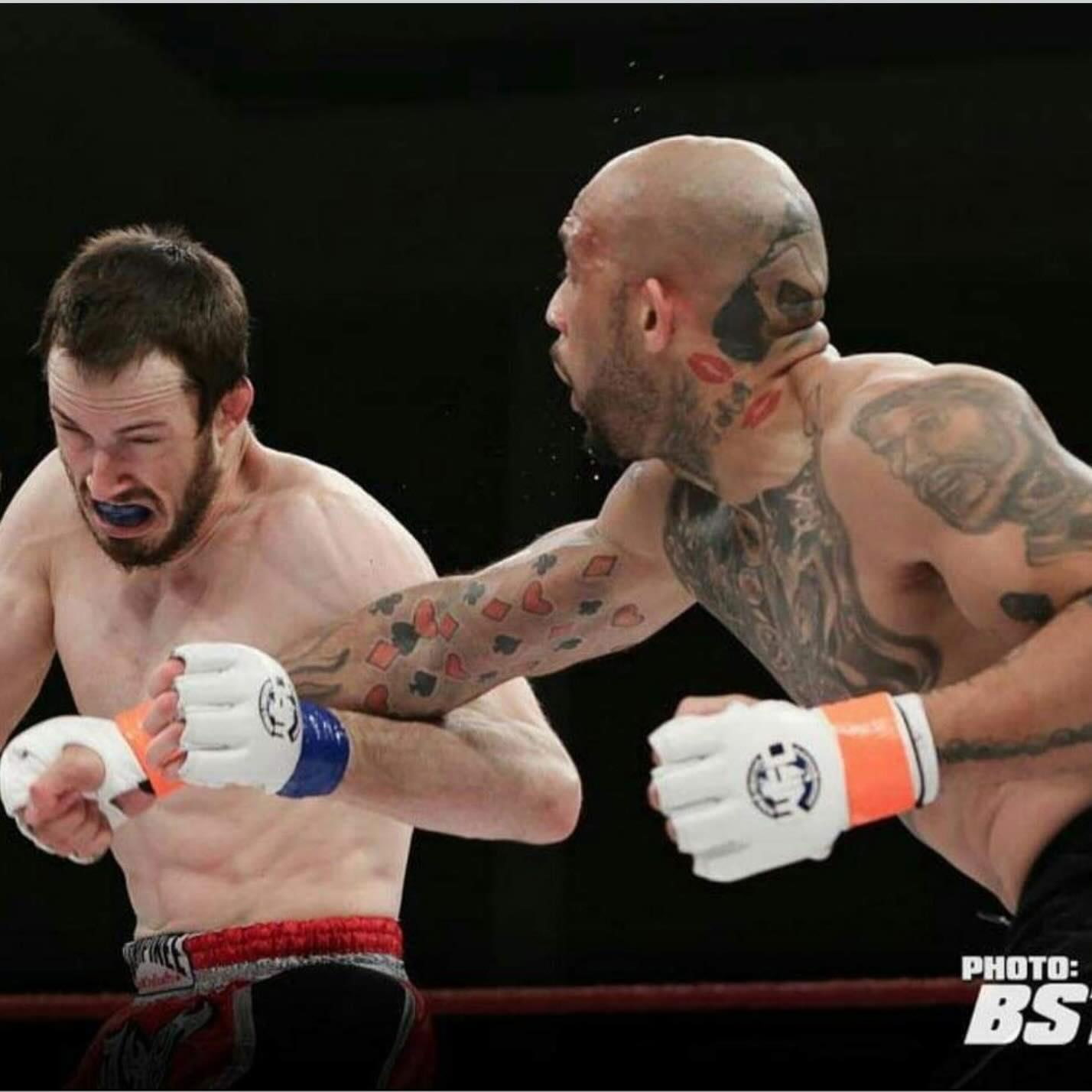 Terryl Johnson landing a punch during a BKFC bout