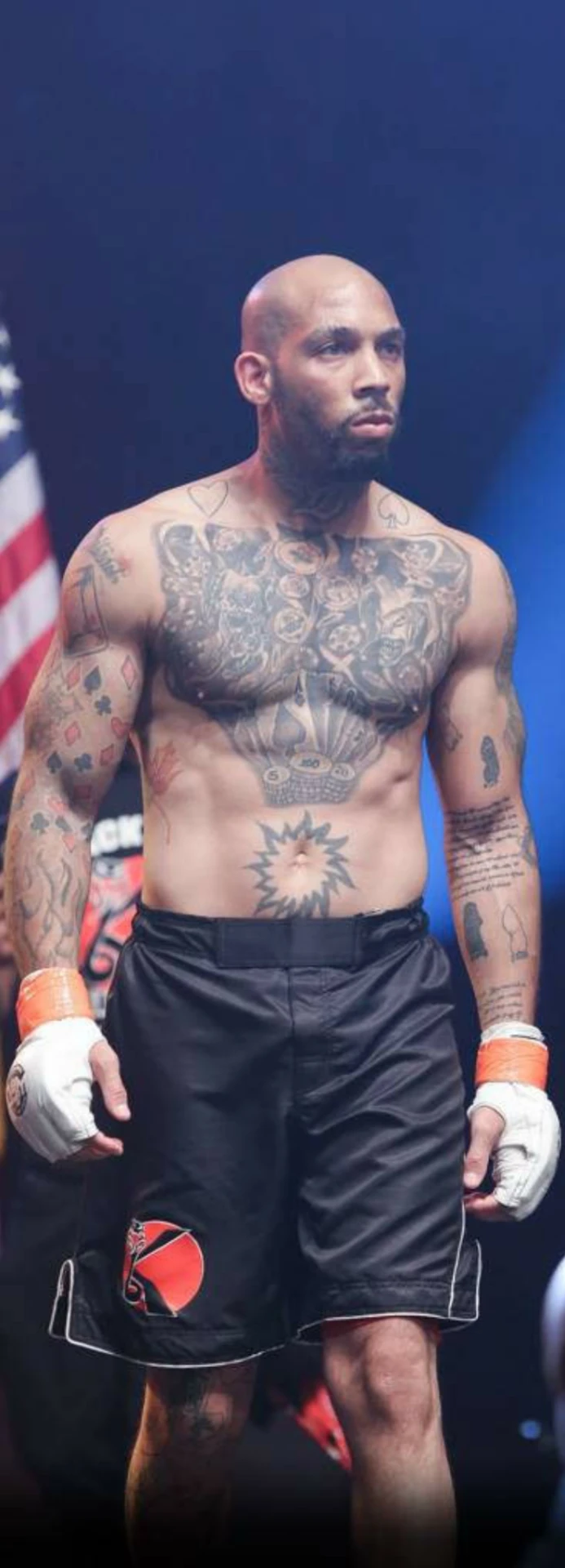 Terryl Johnson walking into the BKFC squared circle